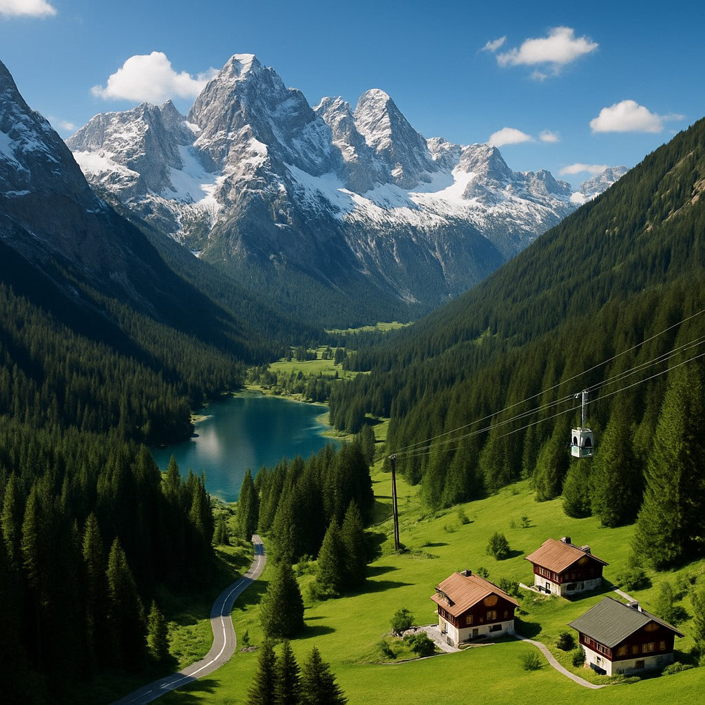 3D Image Austrian Alps
