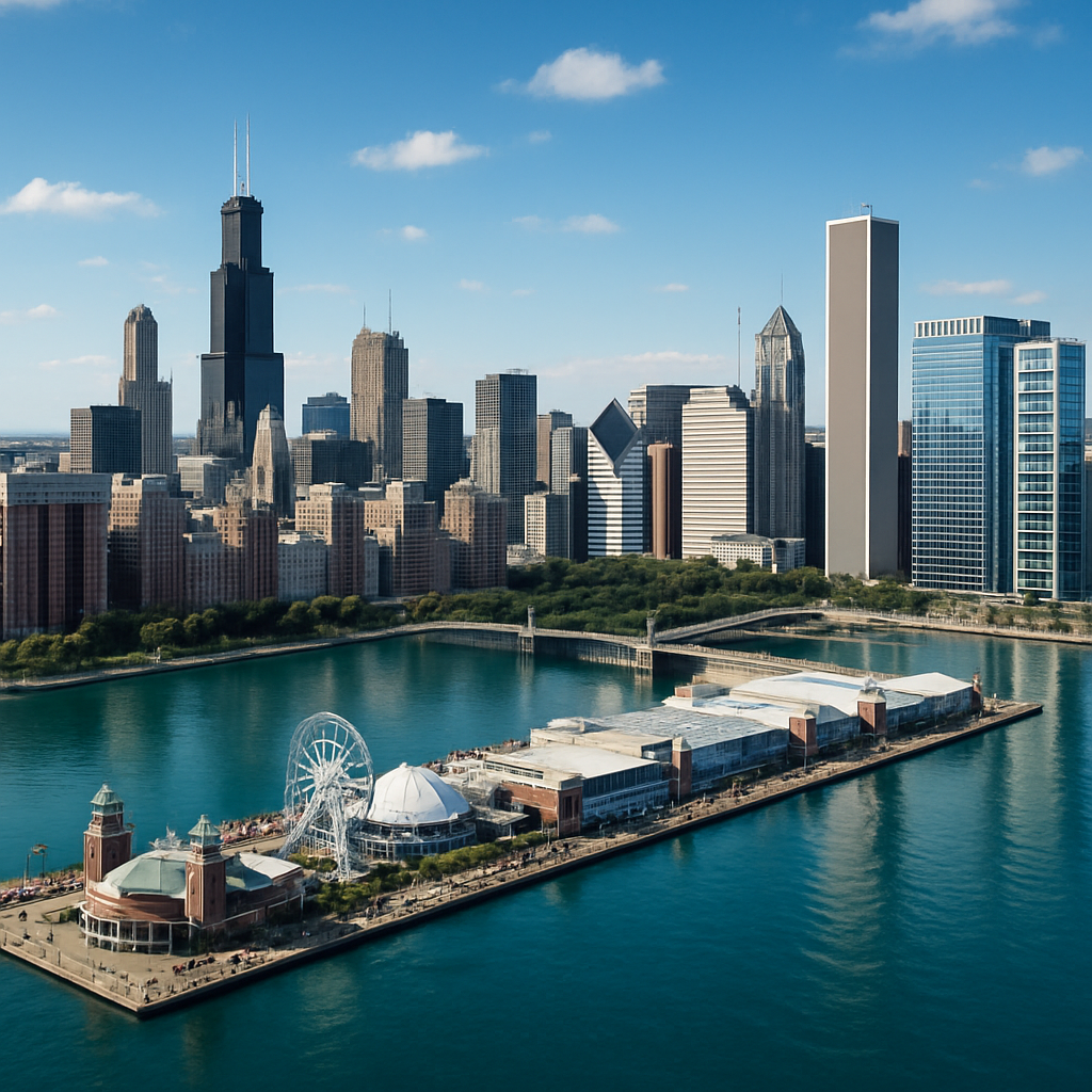 3D Image Chicago Navy Pier
