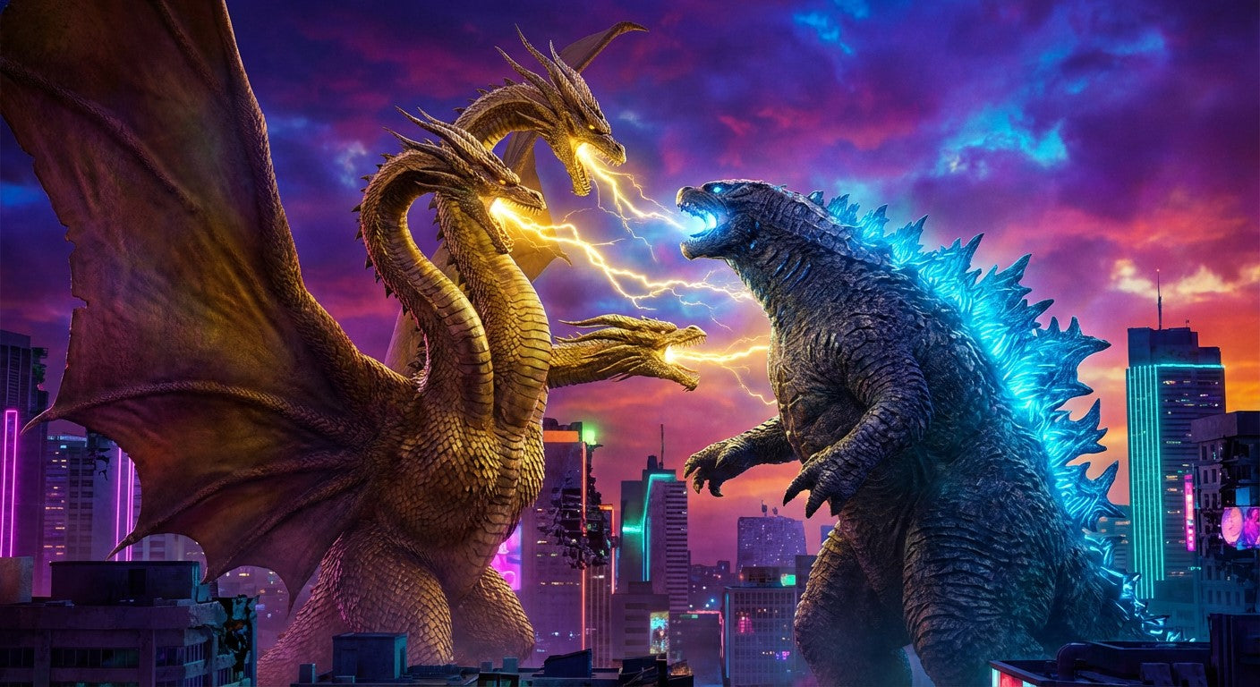 3D Image Godzilla King Ghidorah