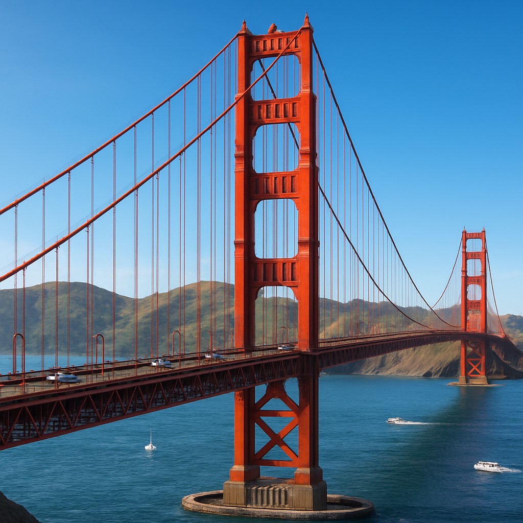 3D Image Golden Gate Bridge