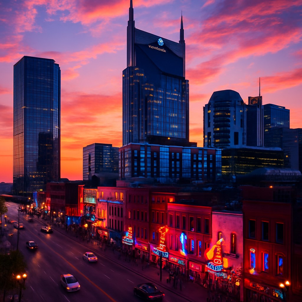 3D Image Nashville Skyline